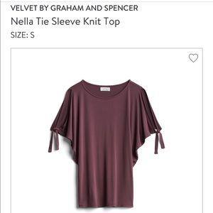 Velvet by Gram and Spencer top, size S, NWT